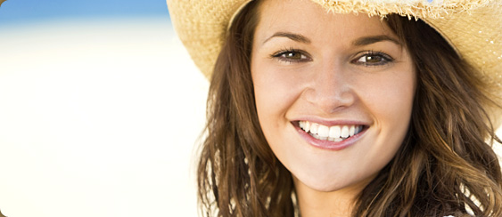 young woman with cowboy hat